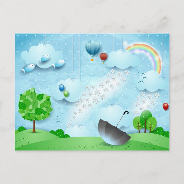 Flowers regn vykort (Framsida)