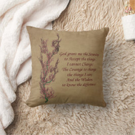 Flowers Serenity Prayer Inspirational  Kudde