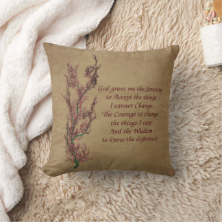 Flowers Serenity Prayer Inspirational  Kudde