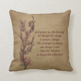 Flowers Serenity Prayer Inspirational Kudde