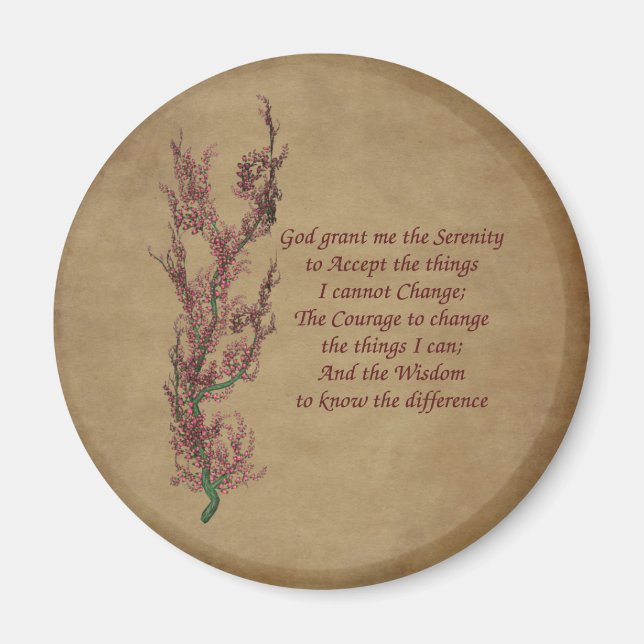 Flowers Service Prayer Inspirational Magnet (Framsidan)