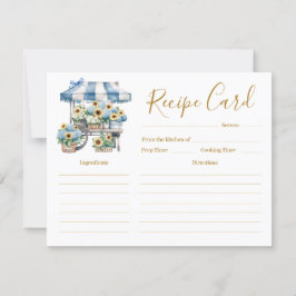 Flower's Shop Bridal Shower Recipe Card Inbjudningar