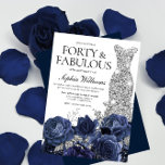 Flowers & Silver Diamond 40:e födelsedagen Inbjudningar<br><div class="desc">Flowers & Silver Diamond 40:e födelsedagen Inbjudan Se matchande samling i Niche och Nest Store</div>