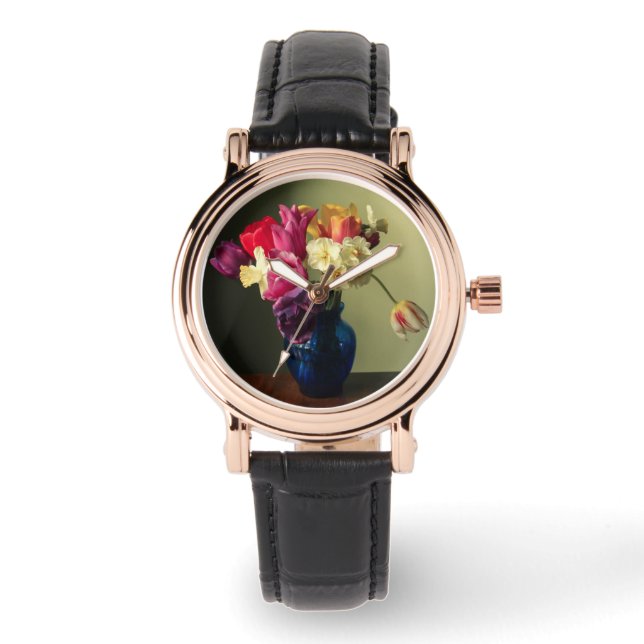 Flowers | Spring Flower Bouquet Armbandsur (Framsida)