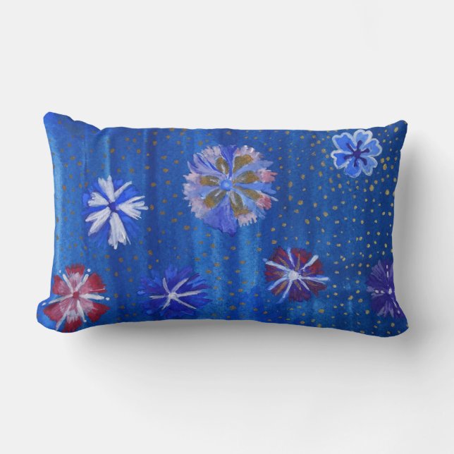 Flowers Teckning Summer Mood Lumbar Pillow Lumbarkudde (Framsida)
