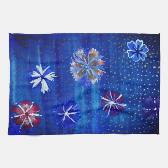 Flowers Teckning Vår Mood Tea Towel Kökshandduk (Horisontell)