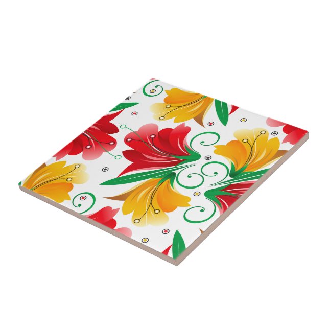 Flowers Tile Kakelplatta (Sidan)