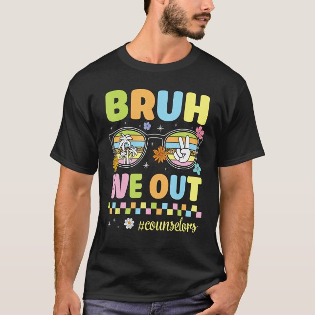 Flowers Tree Hands Glasses Class Of Bruh We Out Co T Shirt (Framsida)