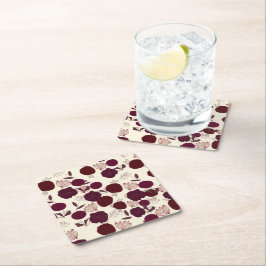 Flowers Underlägg Papper Kvadrat
