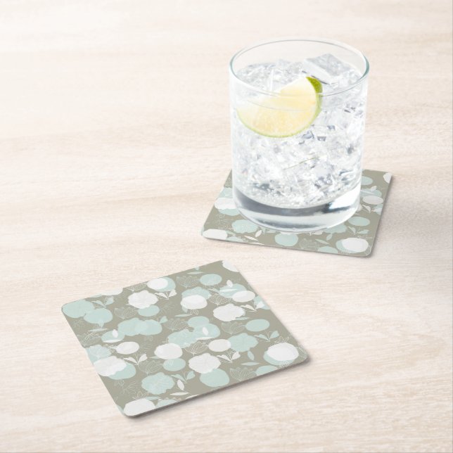 Flowers Underlägg Papper Kvadrat (Insitu)