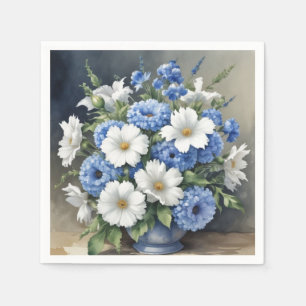Flowers Vas Elegant Watercolor Pappersservett