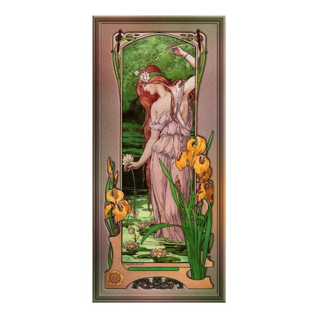 Flowers Vatten av Élisabeth Sonrel Fototryck (Framsidan)