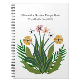 Flowers Watercolor Bouquet Blommigt Personalize Anteckningsbok