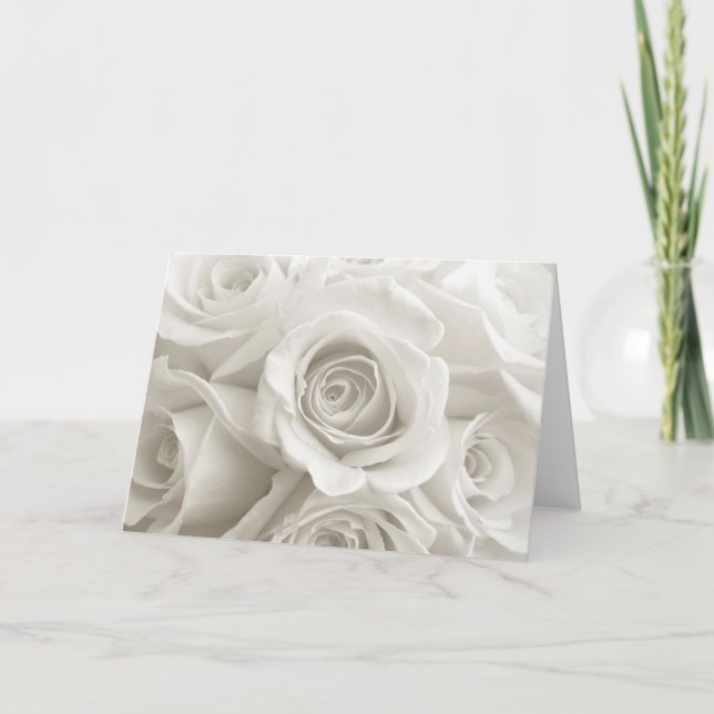 Flowers | White Roses Kort (Framsida)