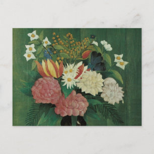 Flowers with Ivy by Henri Rousseau, Vintage Blommi Vykort
