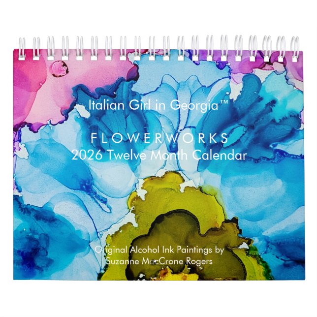 Flowerworks - 2026 Twelve Month Art Calendar Kalender (Omslag)
