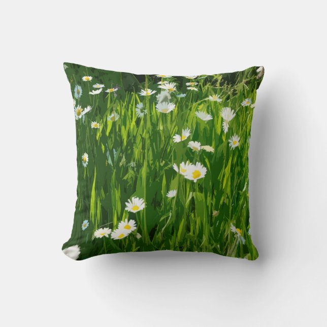 Flowery-ängsskugga Kudde (Framsida)