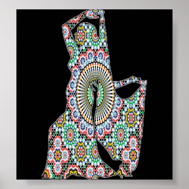 Flowery Belly Dancer Cutout poster (Framsidan)