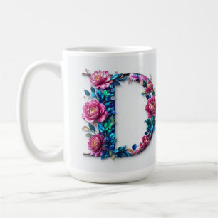 Flowery D brev kaffe mugg
