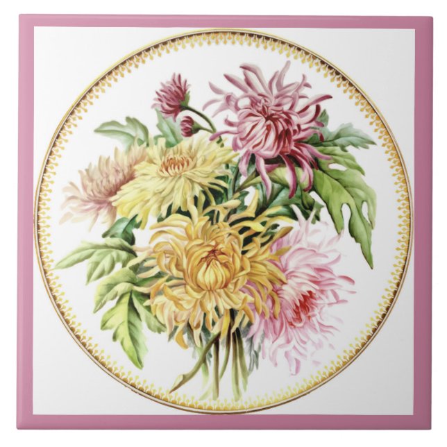 FLOWERY DESIGN KAKELPLATTA (Framsidan)