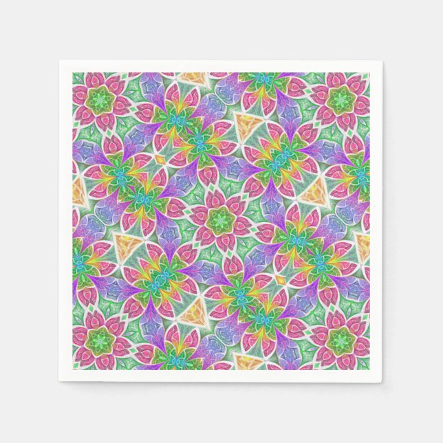 Flowery Dimma Pappersservett (Framsidan)