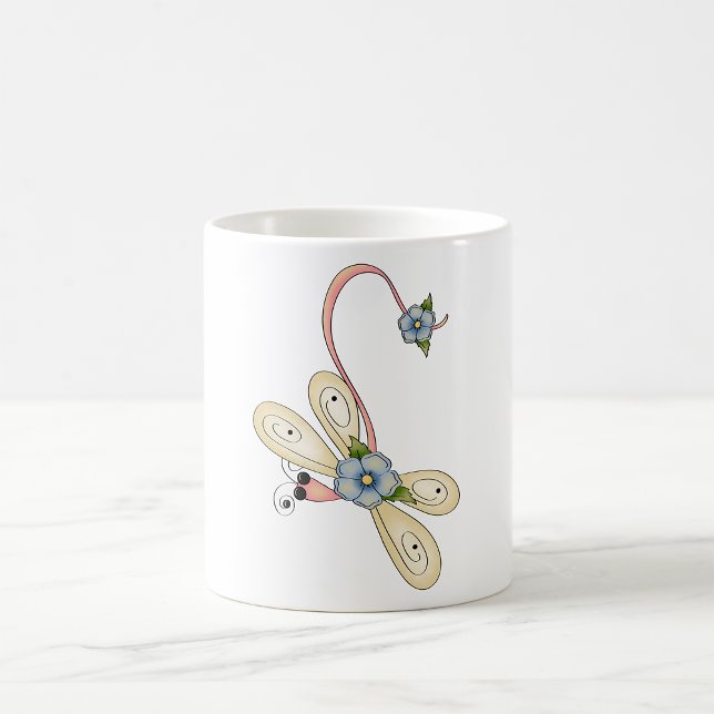 Flowery Dragonfly Kaffemugg (Skapare uppladdad)