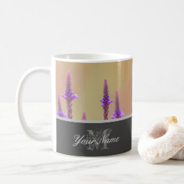 Flowery Monogram med blommigt vår känslor! Kaffemugg