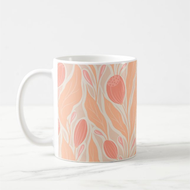 Flowery mönster kaffemugg (Vänster)