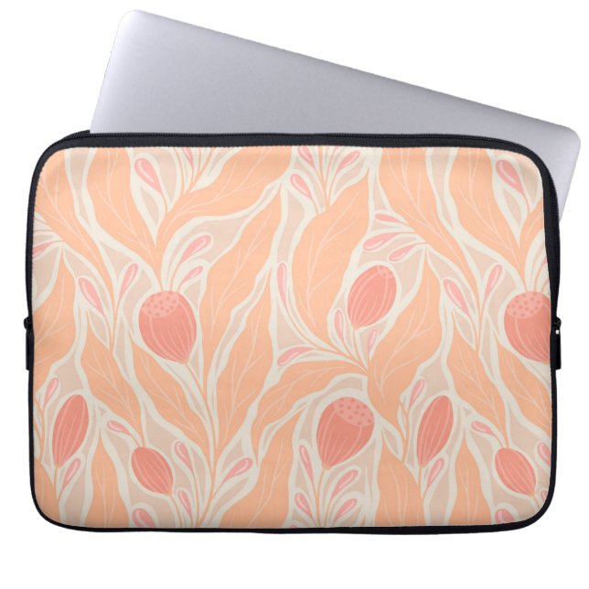 Flowery mönster laptop fodral (Framsidan)