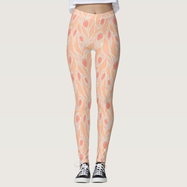 Flowery mönster leggings (Framsida)