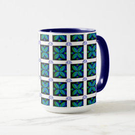 Flowery Motif Coffee Mugg