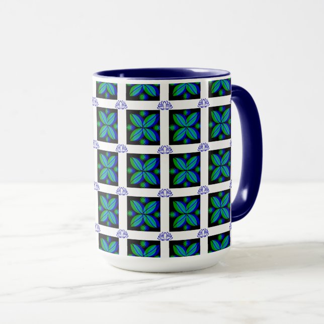 Flowery Motif Coffee Mugg (Framsida höger)