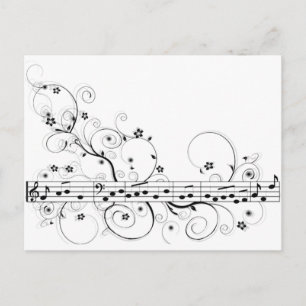 Flowery Music Vykort