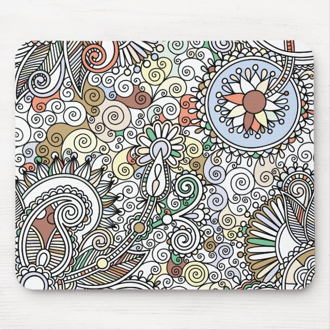 Flowery Paisley Design Musmatta (Framsidan)