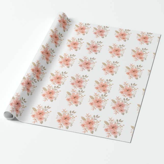 Flowery påsk färg presentpapper (Utrullad)