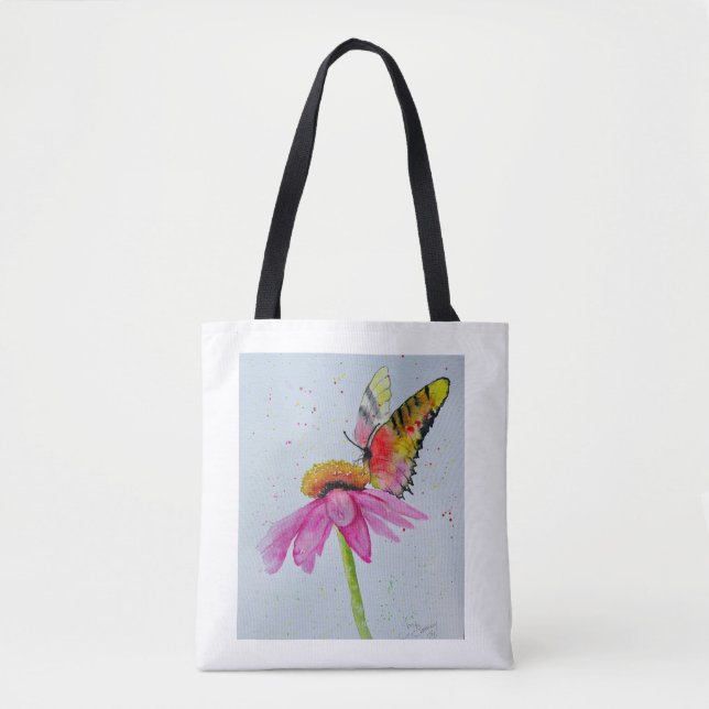 Flowery Tote Tygkasse (Framsida)