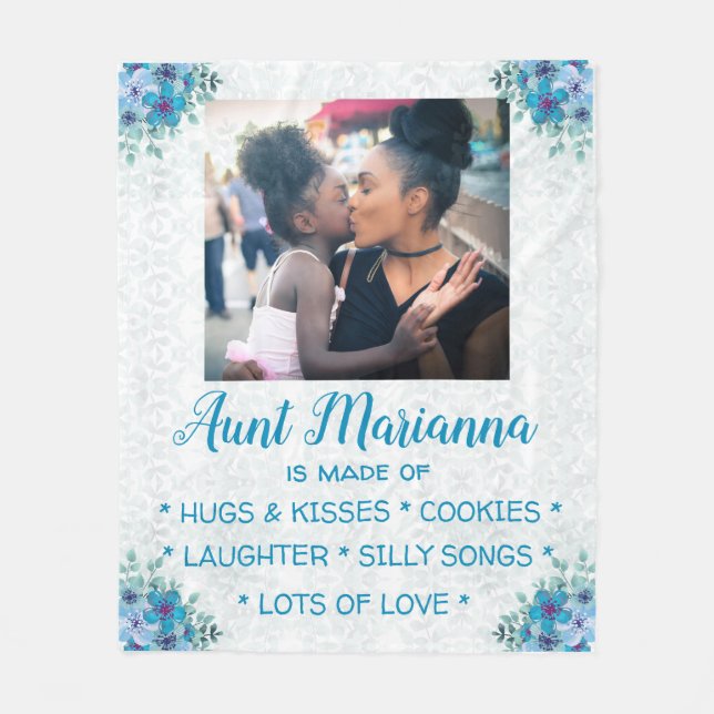 Flowery "What Moster is made of"" Fleecefilt (Framsidan)