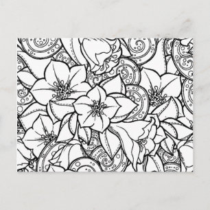 Flowery Zendoodle Vykort