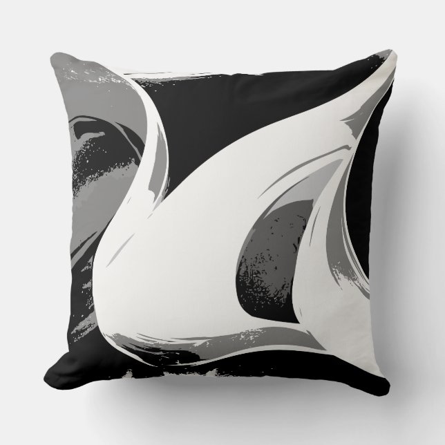 Flowing Curves in Black, White, and Gray Kudde (Framsida)