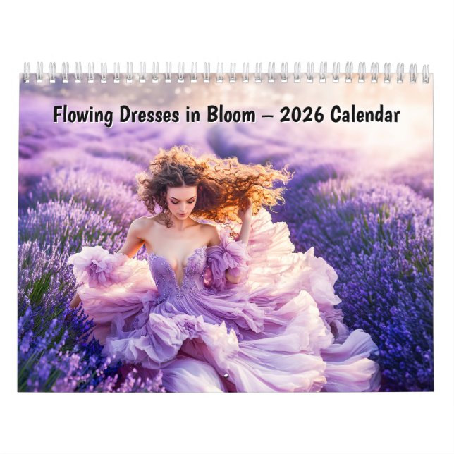 Flowing Dresses in Bloom – 2026 Calendar Kalender (Omslag)