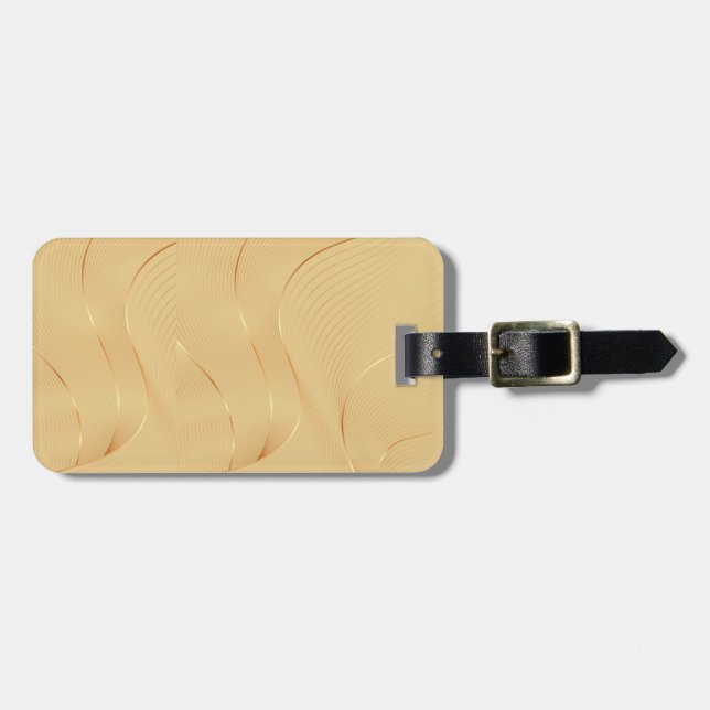 Flowing Gold Lines Luxury Abstract Background Art Bagagebricka (Horisontell Framsida)
