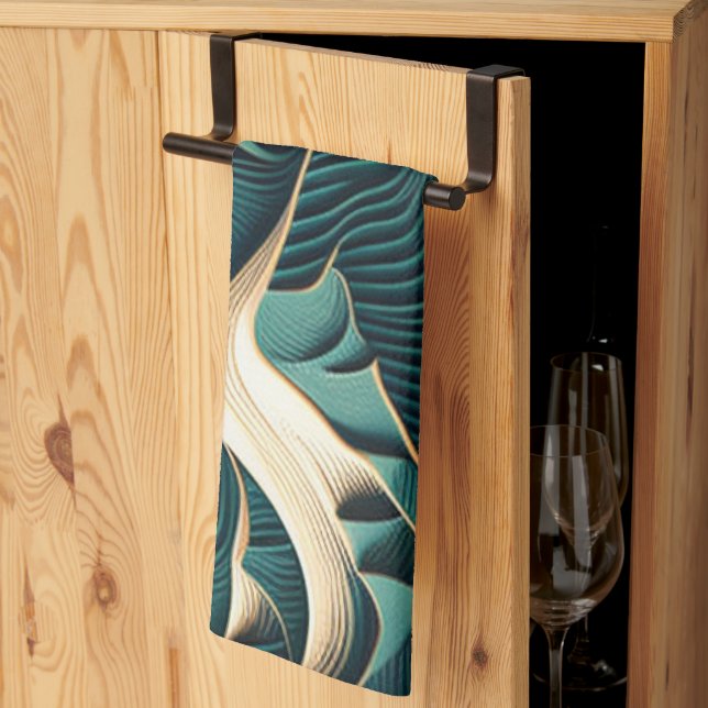 Flowing Harmony Kökshandduk (Thirds Fold)