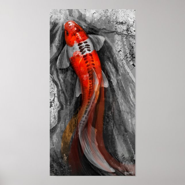 Flowing Koi Poster (Framsidan)