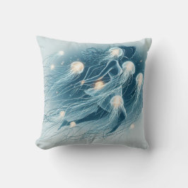 Flowing Ocean: Jellyfish Inspired Dekorativ kudde