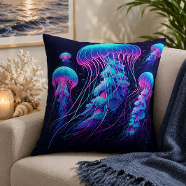 Flowing Ocean: Jellyfish Inspired Dekorativ kudde