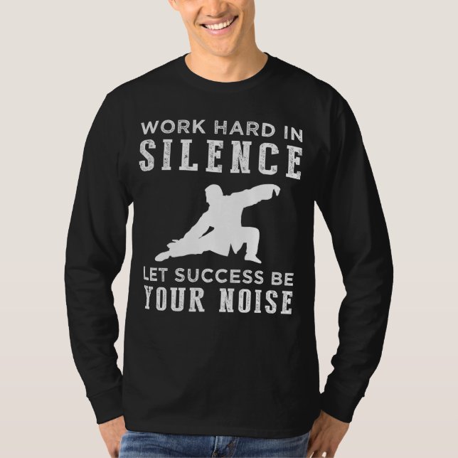 "Flowing Serenity, Echoing Triumph: Funny Tai-Chi T Shirt (Framsida)