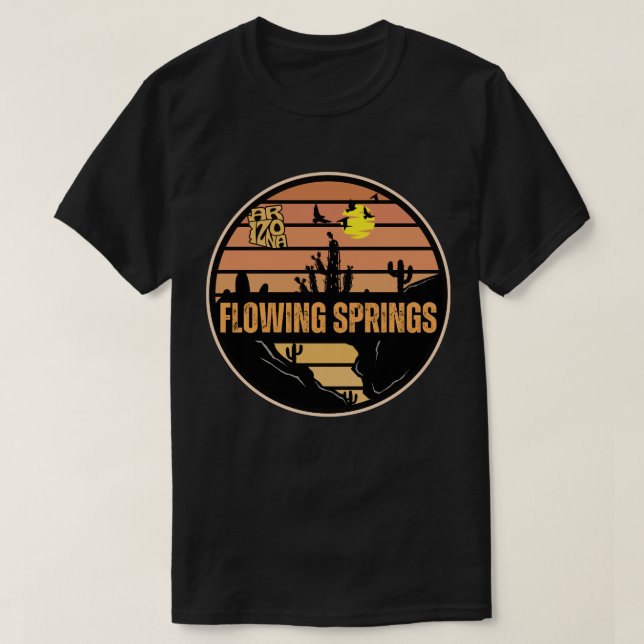 Flowing Springs, Arizona T Shirt (Design framsida)
