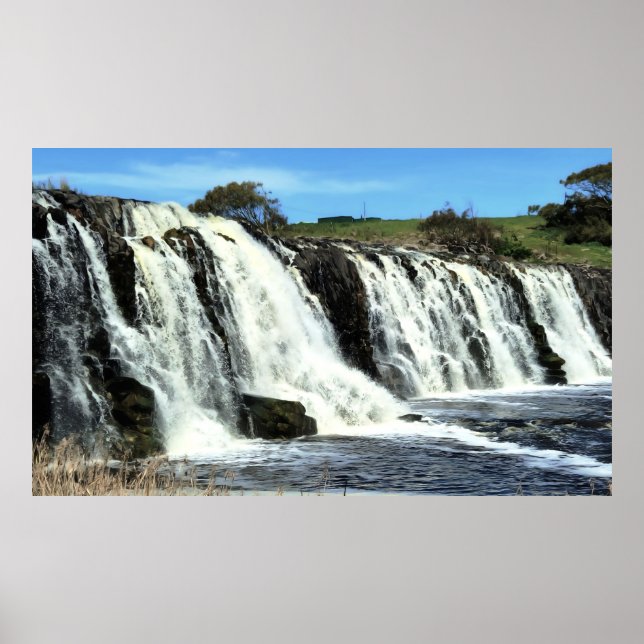 Flowing Waters of Hopkins Falls Poster (Framsidan)