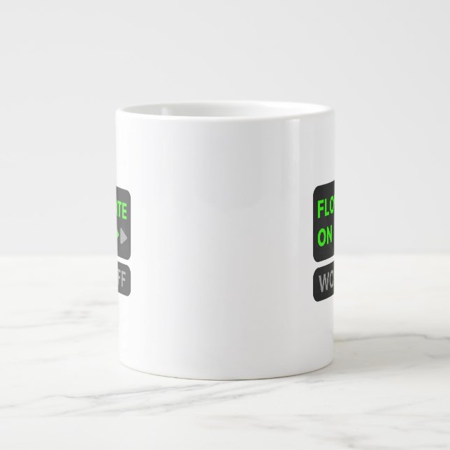 Flowstate on - World off | Motiverande kaffe Mugg Jumbo Mugg (Framsidan)