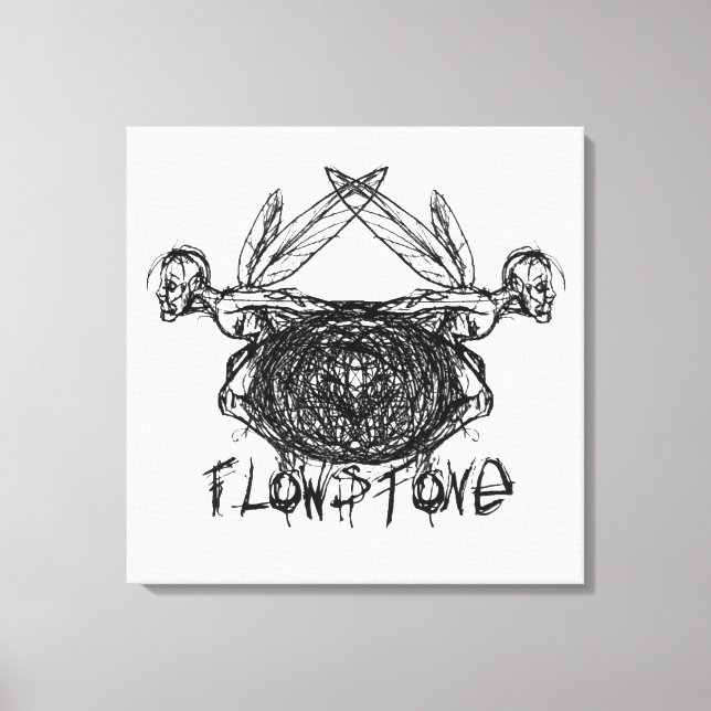 Flowstone Graphics Pixies Logotyp Canvastryck (Framsida)